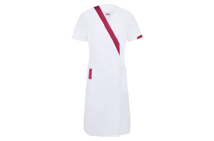 Red Clemence lab coat