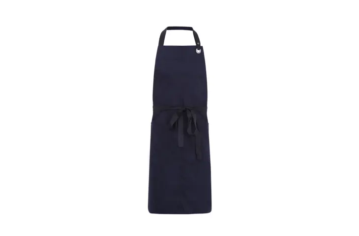 Blue Comptoir apron with eyelets