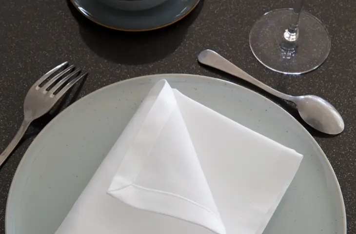 Napkin on a plate