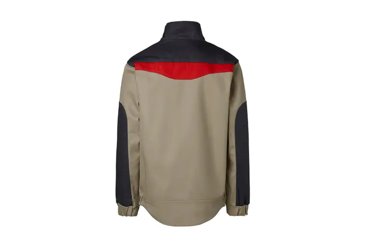 Epishock Bomber Jacket Beige Red Back