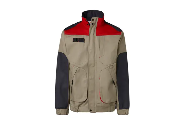 Epishock Bomber Jacket Beige Red Front