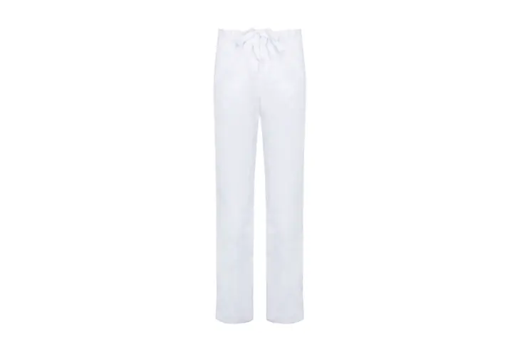 Scrub Suit Trousers White Drawstring
