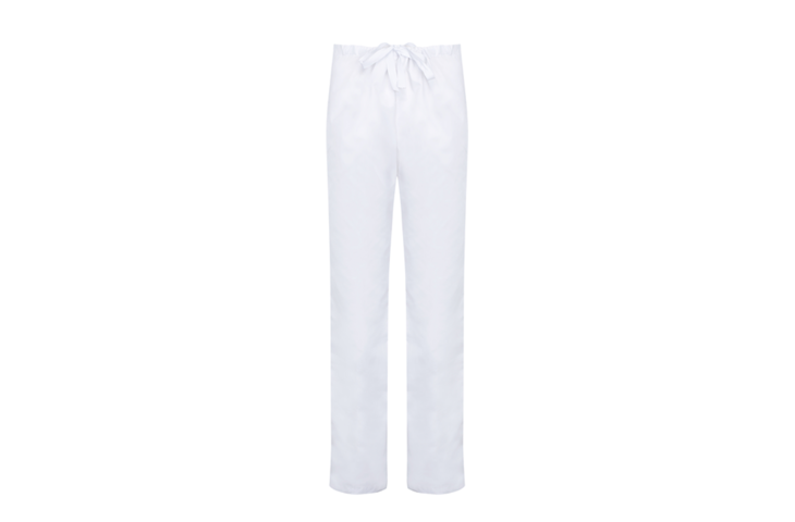 Scrub Suit Trousers White Drawstring