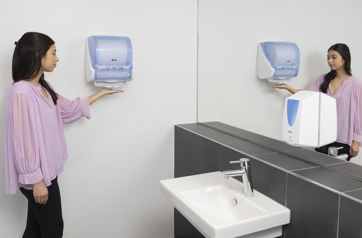 No-Touch Paper Roll Dispenser Aqualine In Situ