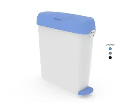 elis poubelle d'hygiène féminine pédale bleu