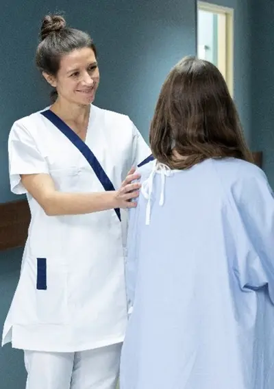 Doctor taking care of patient