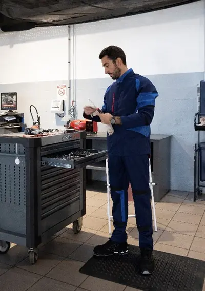 Worker at factory