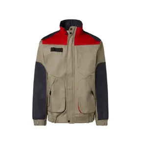 Epishock Bomber Jacket Beige Red Front